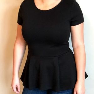Short Sleeve Peplum Top